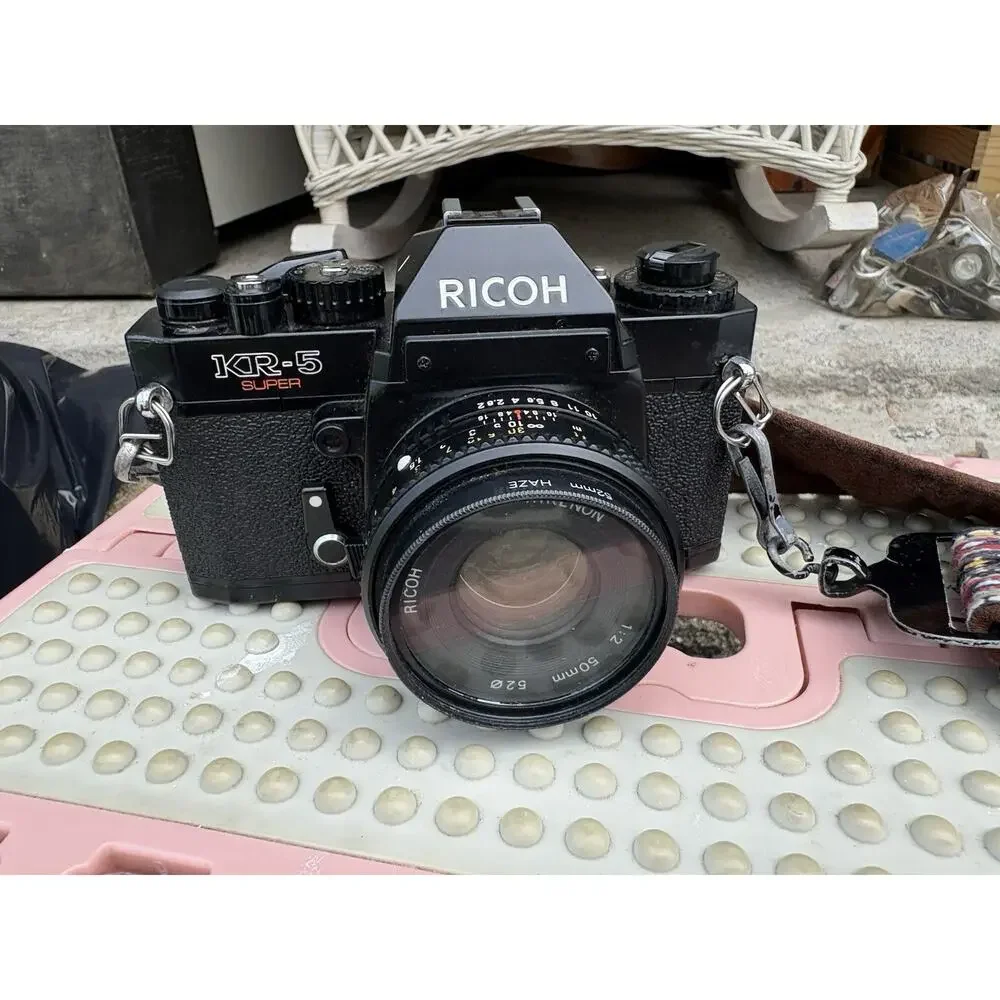 Ricoh KR 5 Super 35mm SLR Film Camera with 50mm f2 Lens Tested Lots of EXTRAS